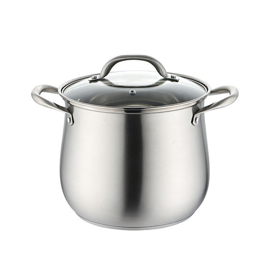 304 Stainless Steel Soup Pot Extra High Thick Bottom Stew Pot Cookware (2.5–9L) – Induction Safe USA