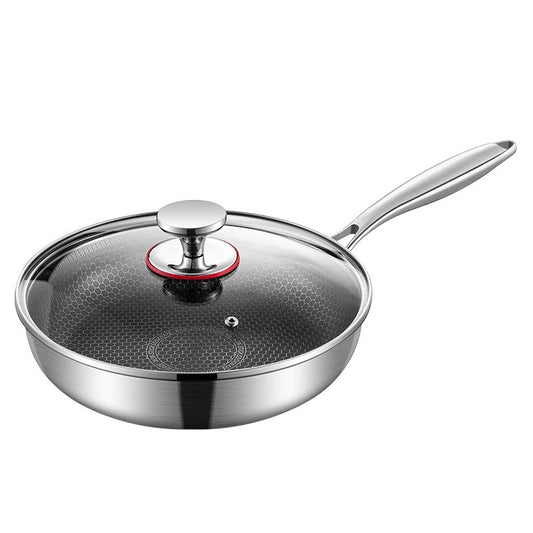 316 Stainless Steel Honeycomb Non-Stick Frying Pan – Induction Safe Skillet