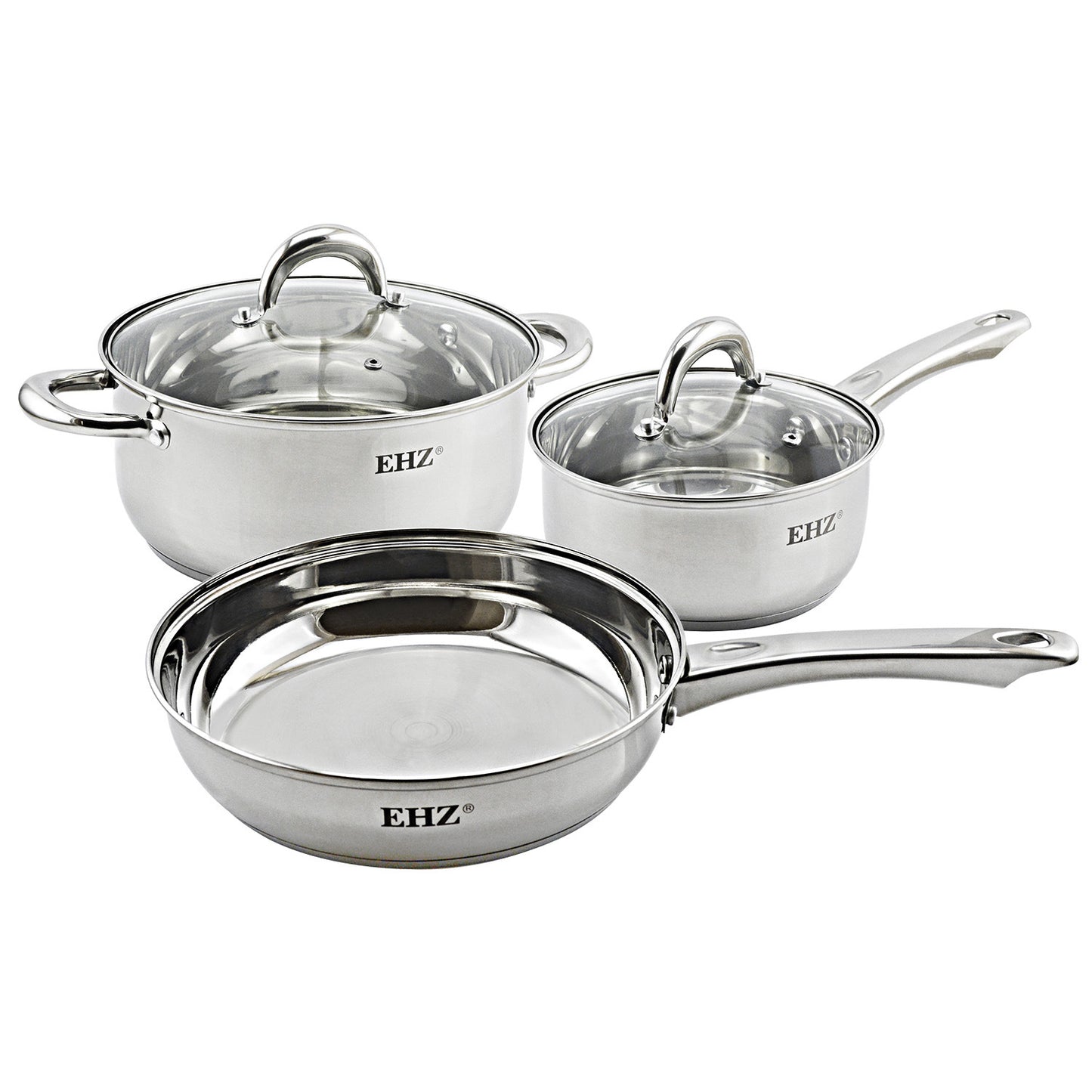 Pot Combination Stainless Steel Non Stick Pan Full Set with Lid