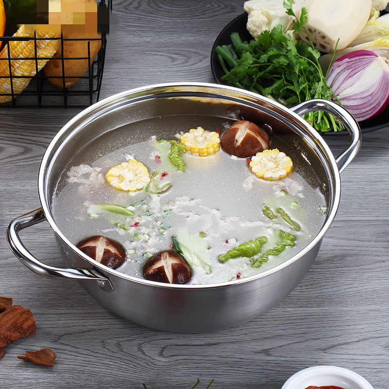 Stainless Steel Two-Flavor Mandarin Duck Hot Pot – Dual Soup Divider Cooking Pot